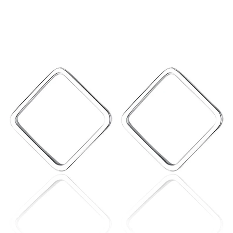 

New Simple Fashion Round Stud Earrings For Women Gift Sterling--jewelry Brincos boucle