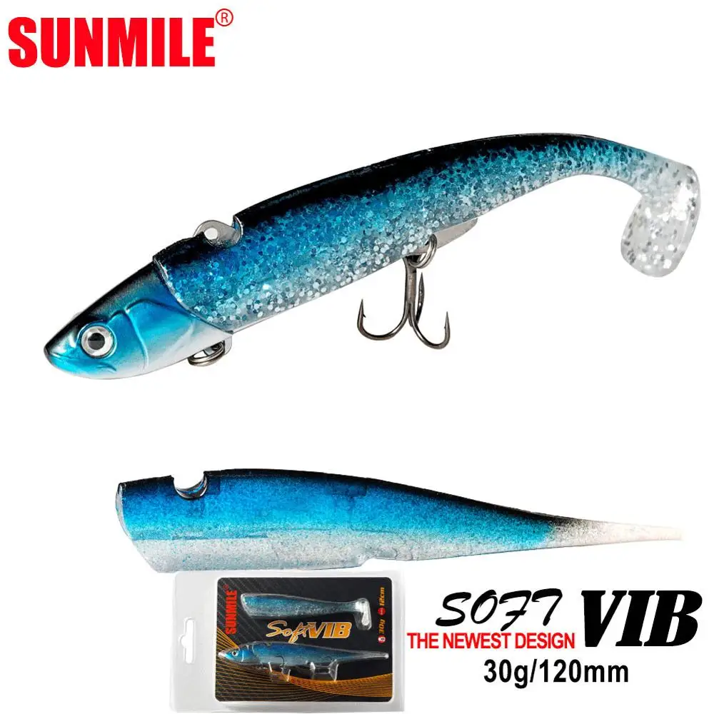 SUNMILE мягкая Рыболовная Приманка 12 см/30 г мягкие приманки VIB быстропогружающаяся