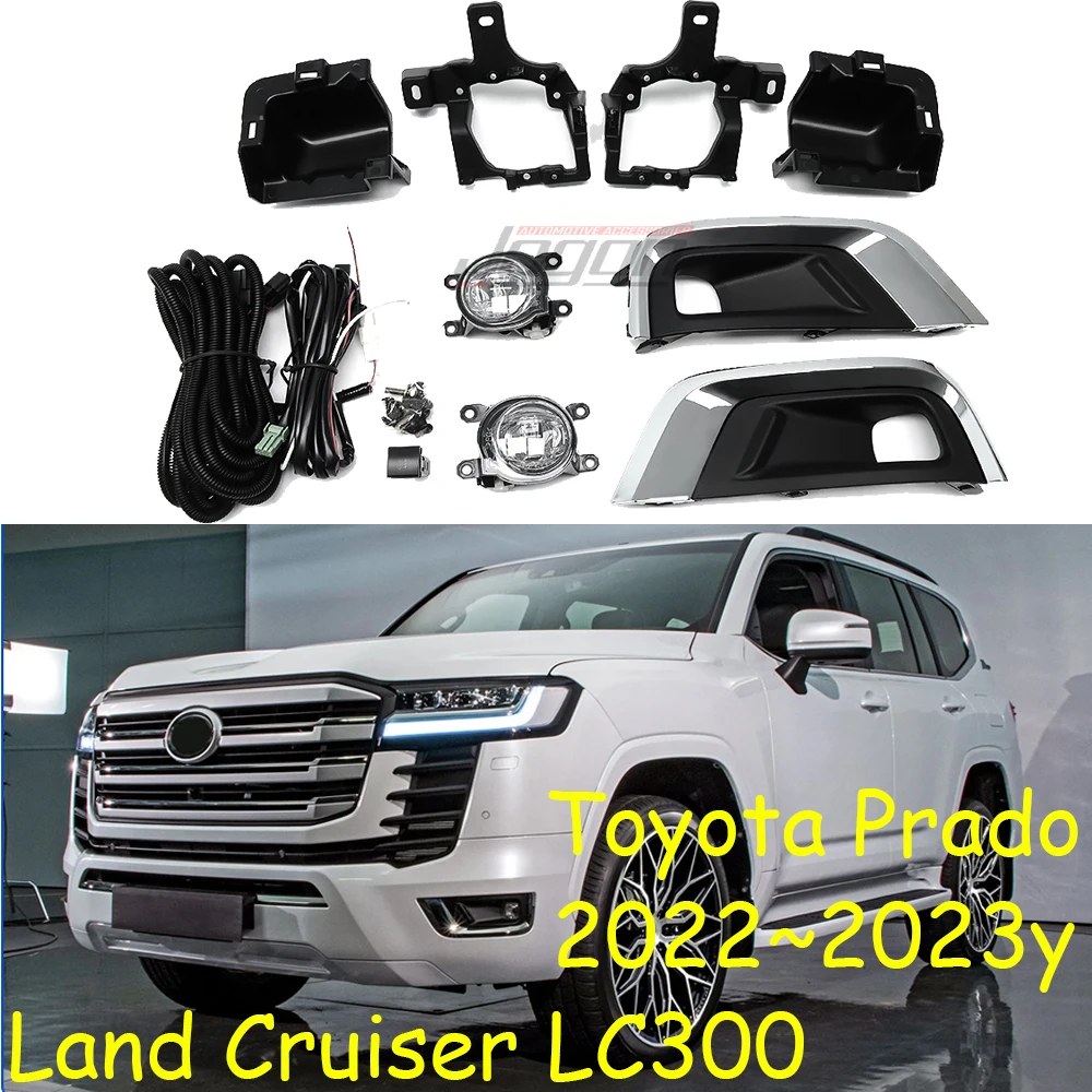 Parachoques de coche para Toyota Cruiser, luz diurna 2022 ~ 2023y prado LC300, accesorios de coche, faro LED DRL, luz antiniebla