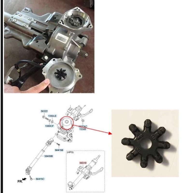 

Гибкая рулевая колонка для Veloster/Kia Forte Sedan/Kia Forte5/Hyundai Elantra, резиновая рулевая колонка 2x