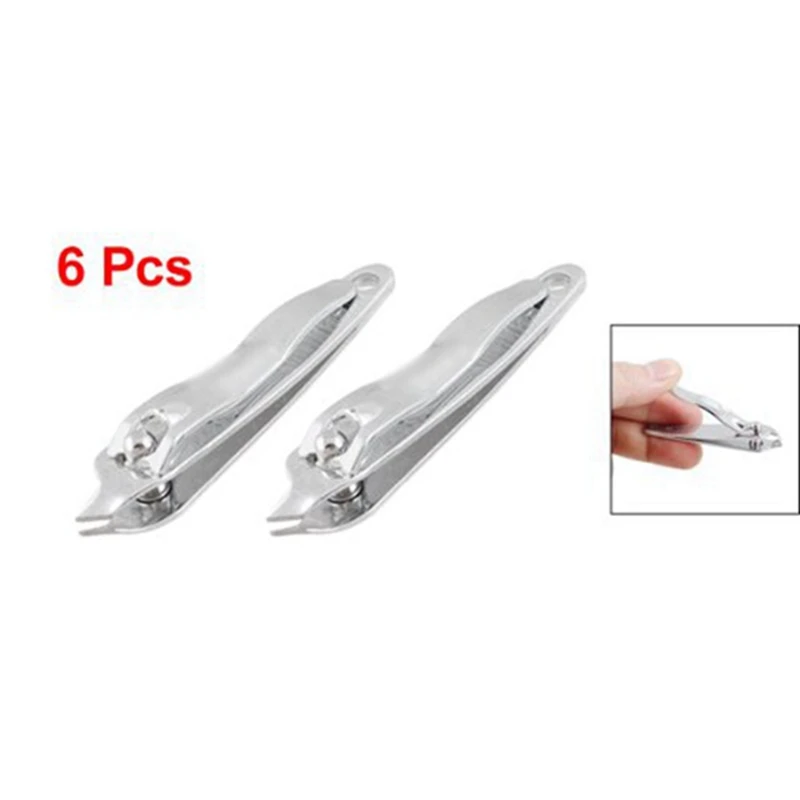 6 Pcs Slanted Tip Metal Pedicure Nail Clipper Cutter &amp 10 Sheets 3D Art Flowers Stickers Heart Star Tattoos | Красота и здоровье