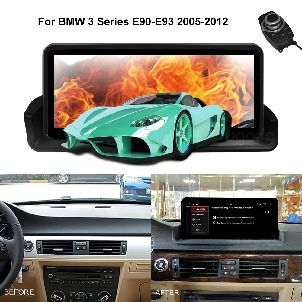 Мультимедийный экран на Android с GPS Навигатором Qualcomm для BMW X1 X3 X5 E60 E70 E71 E82 E84 E90 F10 F15 F20