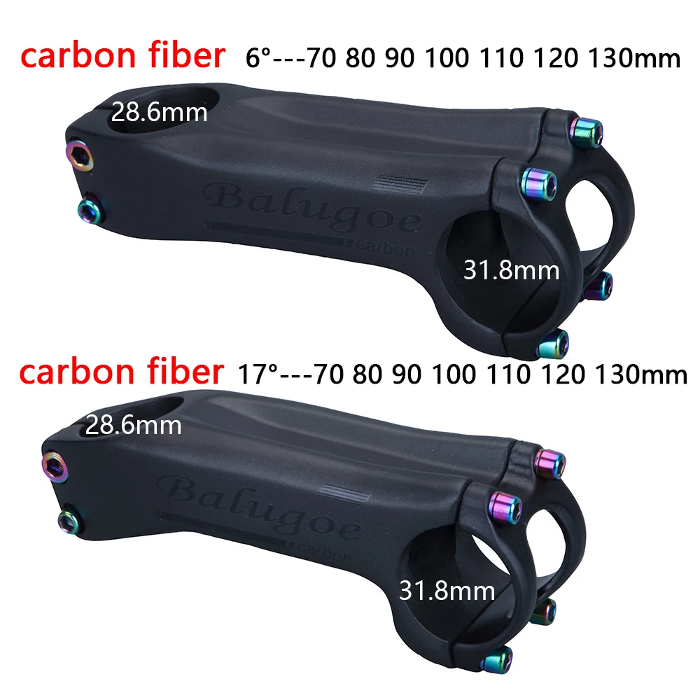 

BALUGOE T1000 Carbon MTB mother bike 6/17 grade 31.8MM Road Bike carbon stem positive and negative Cycling parts Bicycle Stem