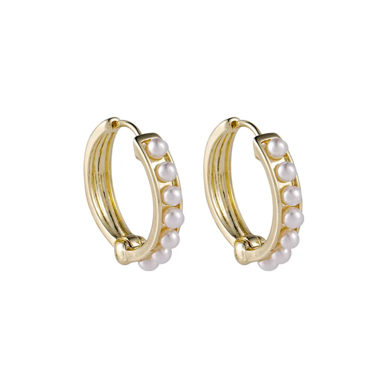 

2021 Korean New Exquisite Pearl Earrings Fashion Temperament Simple Versatile Earrings Women's Jewelry