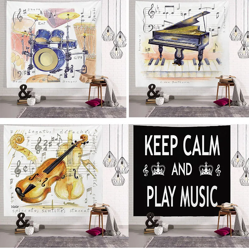 Коврик для сна Keep Calm &amp sing с музыкальными инструментами | Дом и сад