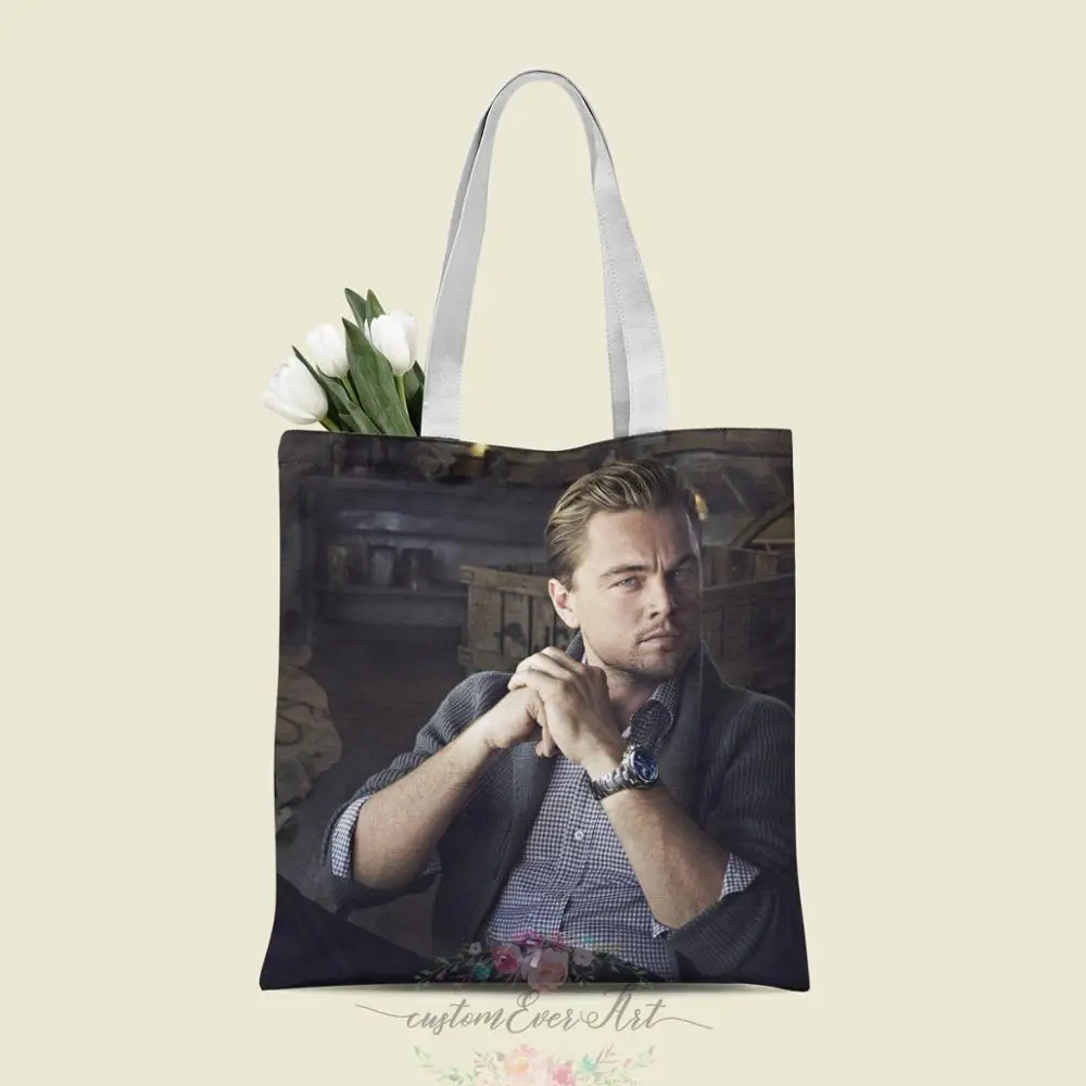 

Leonardo DiCaprio tote bag custom canvas tote bags for women for teacher Birthday Bags Gift Bag personalized gifts