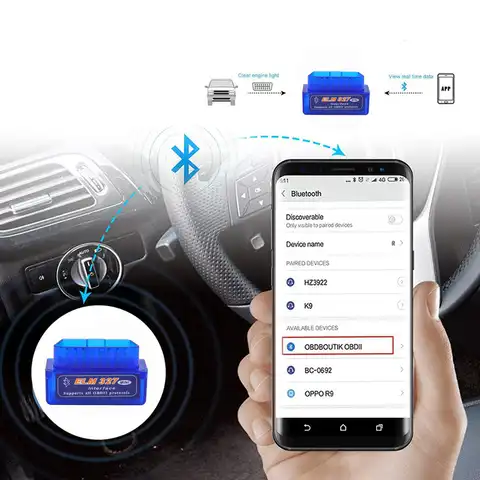 Автомобильный сканер ELM 327 V1.5 MINI ELM 327 V1.5 Bluetooth диагностический адаптер сканирование OBD считыватель кодов для Android/ПК