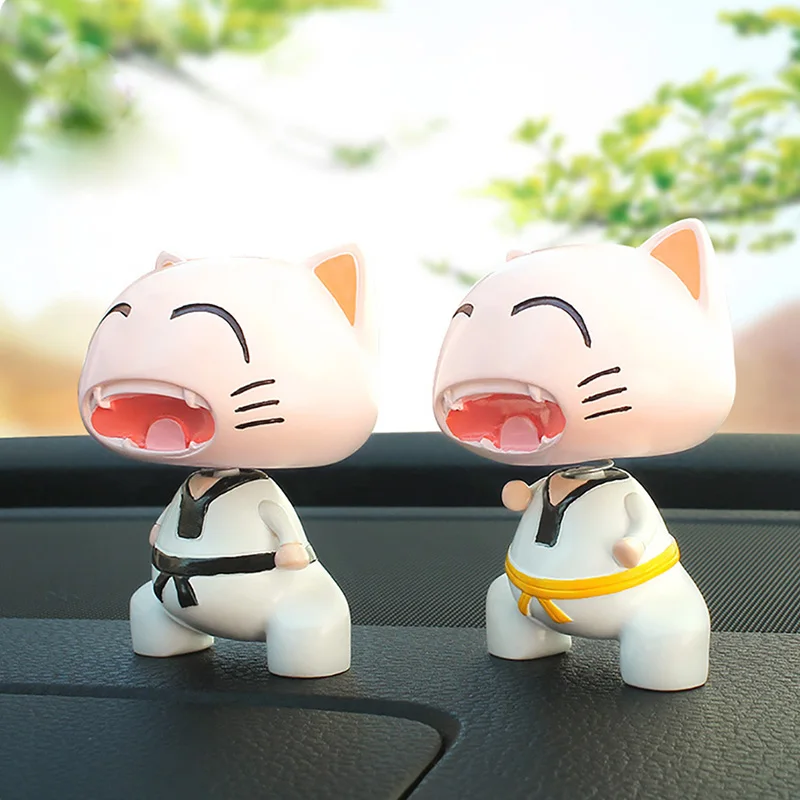 Автомобильные украшения милые игрушки для тхэквондо кошки трясущиеся головы