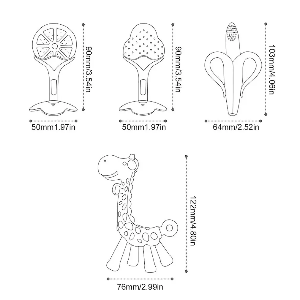 

Baby Silicone Training Toothbrush BPA Free Safe Toddle Teether Chew Toys Teething Ring Gift Infant Baby Chewing