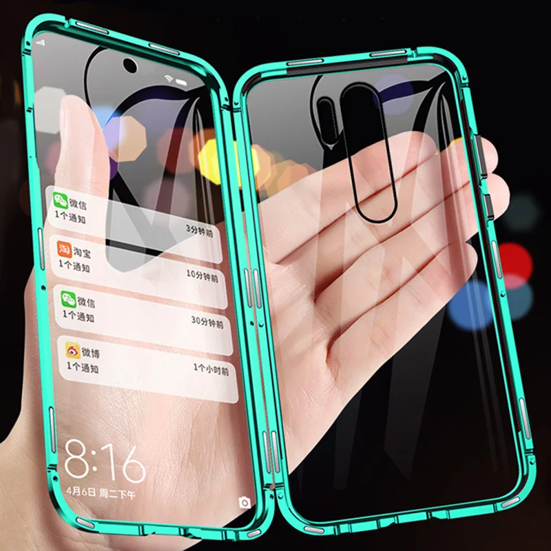 Магнитный металлический чехол для телефона для Xiao mi Red mi Note 7 K20 Pro mi 9 CC9 9T Двусторонняя стеклянная задняя Магнитная Крышка для Red mi Note 7 Чехол