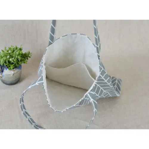 

Faroot Women Cotton Linen Eco Reusable Shopping Tote Handbag Fashion Plaid Shoulder Bag