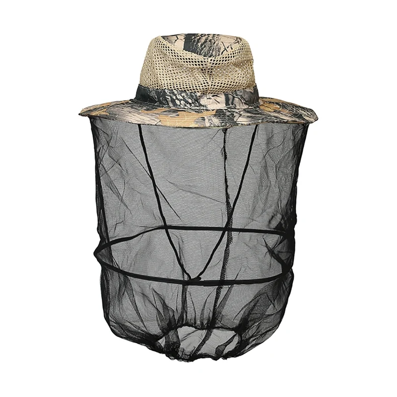 

Outdoor Fishing Bucket Hat Breathable Sun Shade Anti Mosquito Head Net Cap Protective Camping Hunting Hat man