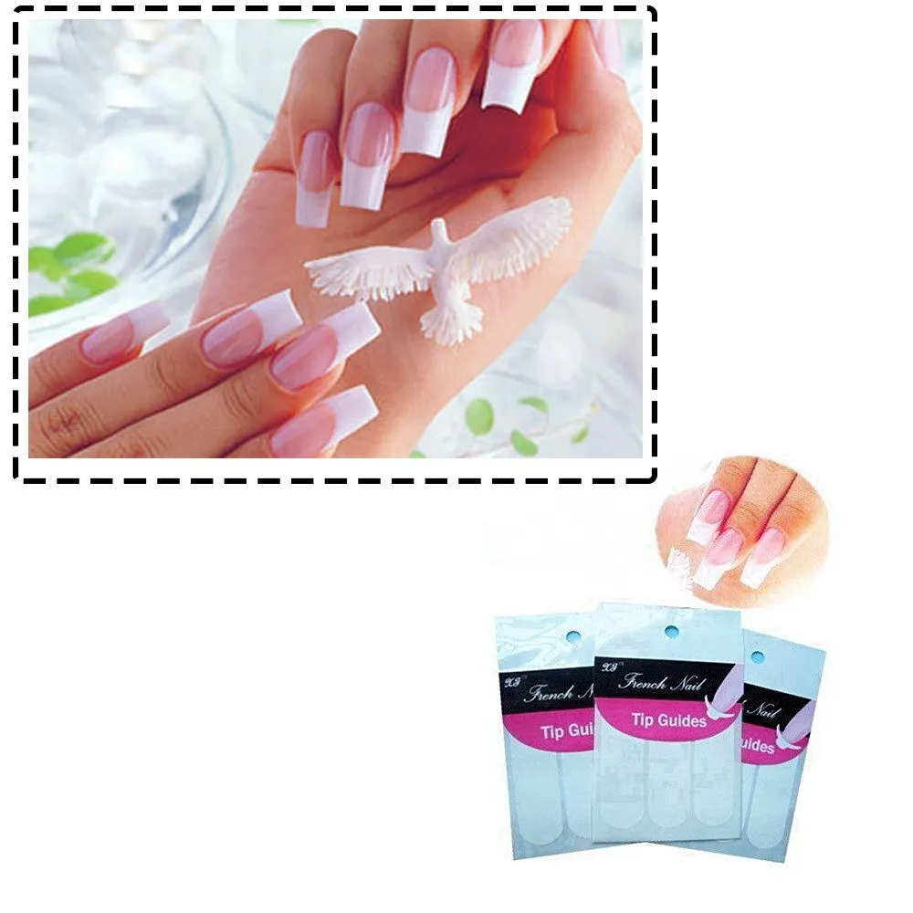 3 упаковки французский маникюр форма для ногтей бахрома один стиль Гиды наклейка