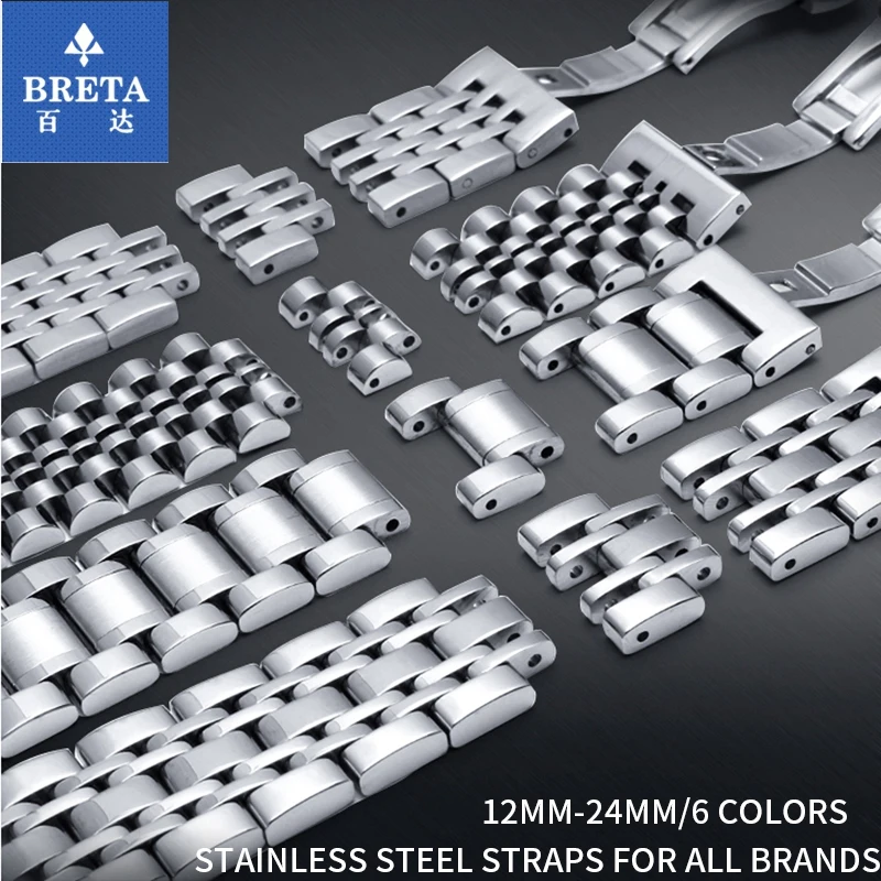 

Браслет shengmeirui из нержавеющей стали для Seiko Tissot huawei galaxy watch active 2, мужские и женские Ремешки для наручных часов