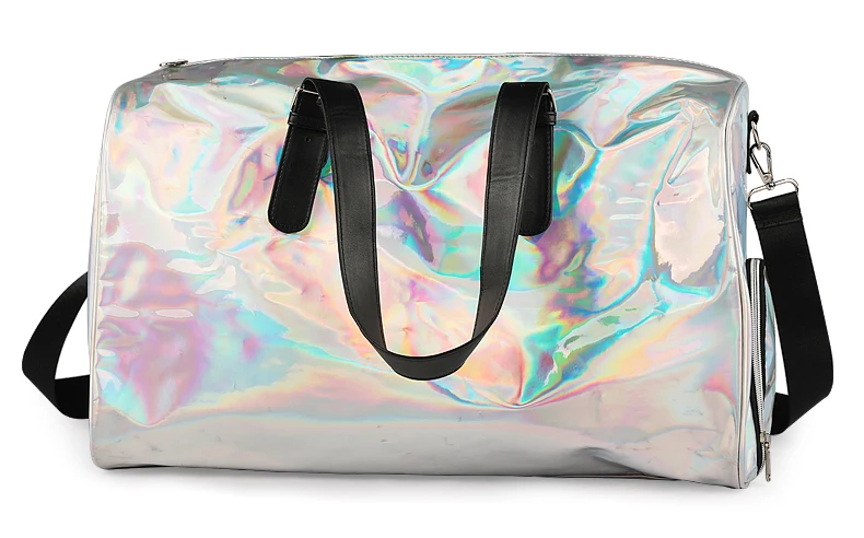 

Голографическая дорожная сумка Laser Sympony с голограммой, классные шикарные красочные модные сумки через плечо, популярные студенческие сумки ...