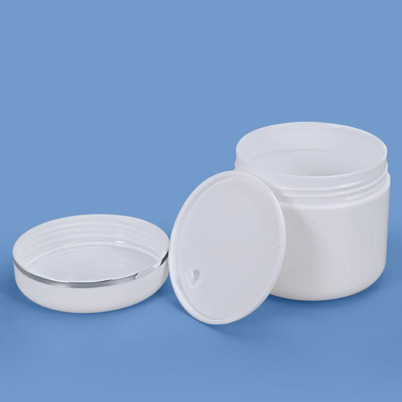 White Small Plastic Jars with Lids and Inner Liners Empty Make up Essential Oils Lotion container travel bottle 1PCS