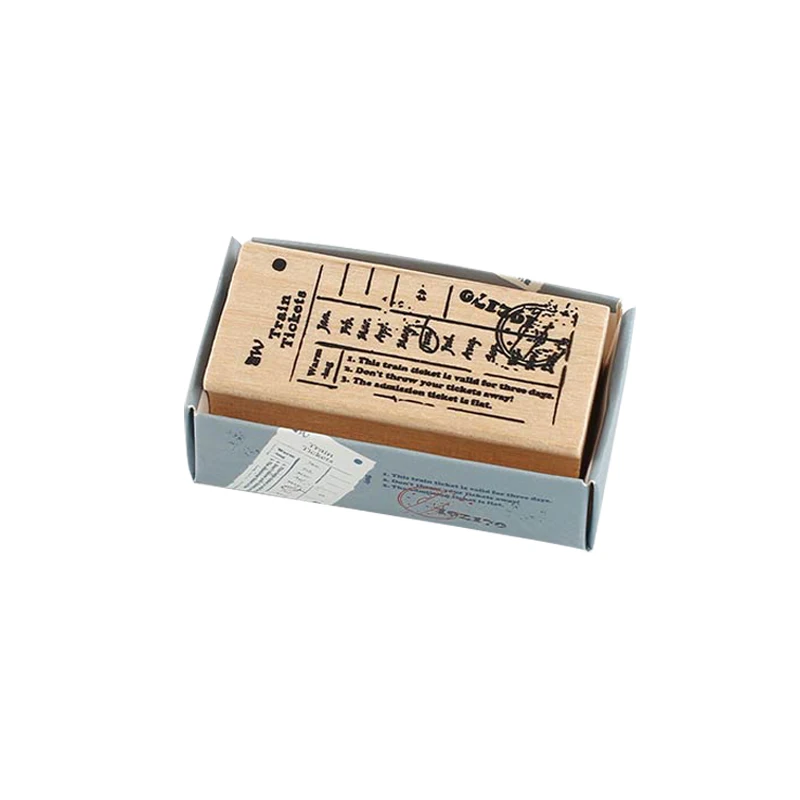Серия памяти путешественника ретро украшения для билетов штамп деревянные