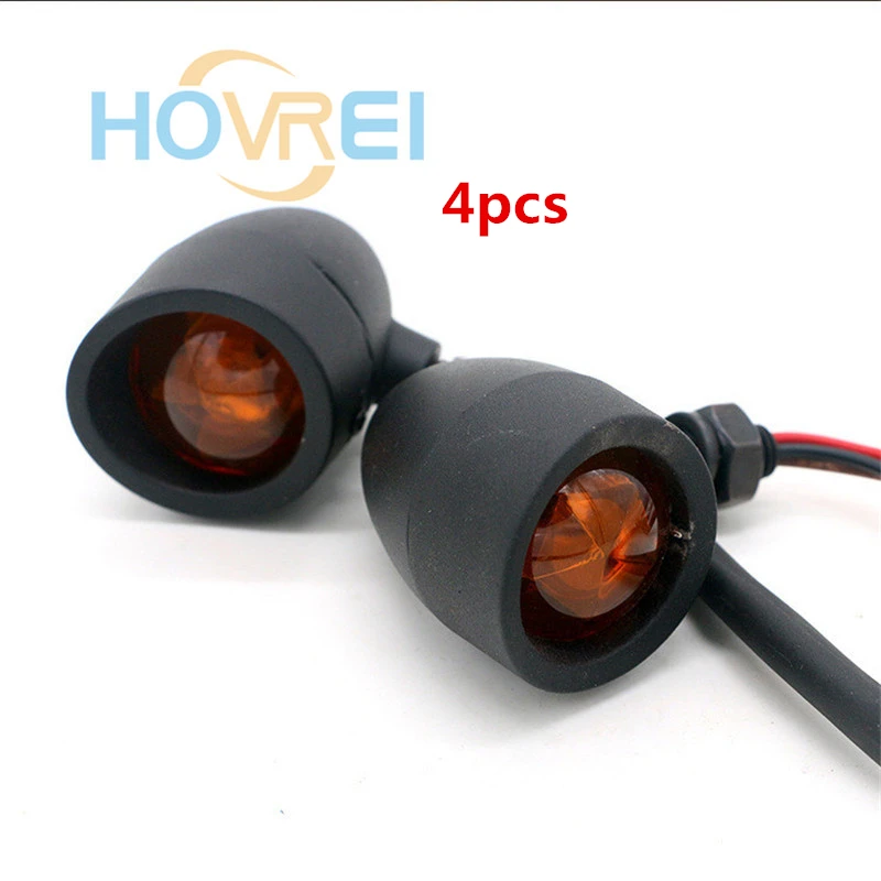 4 шт. универсальные Ретро мотоциклетные металлические поворотники пуля