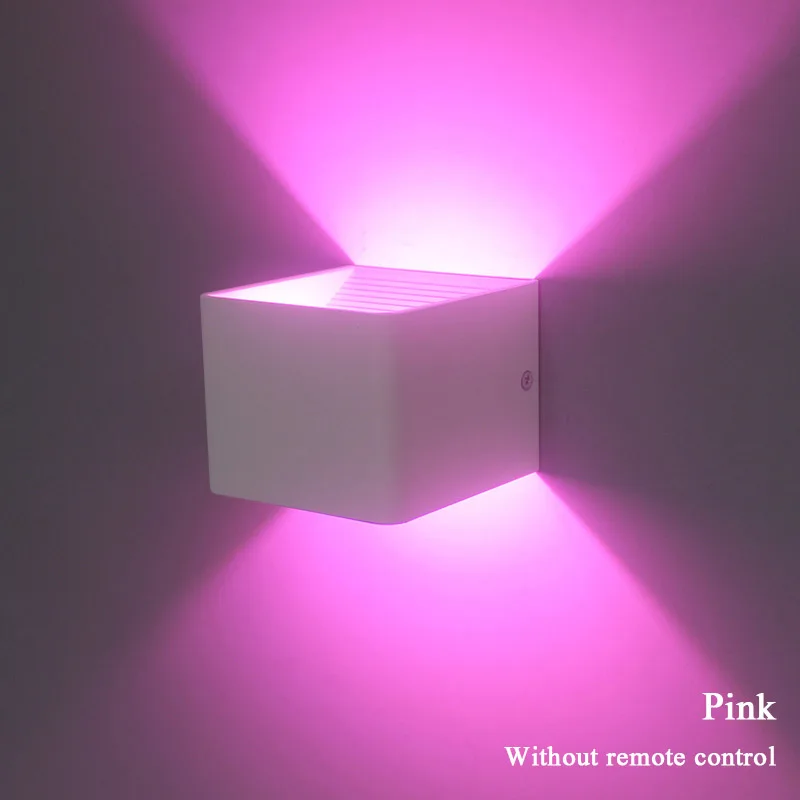 Pink 1 шт. светодиодный настенный светильник 3 Вт для внутреннего художественного украшения настенные светильники AC85-265V Алюминий для гостиной лестницы Холодный/теплый белый RGB - Цвет абажура: Pink