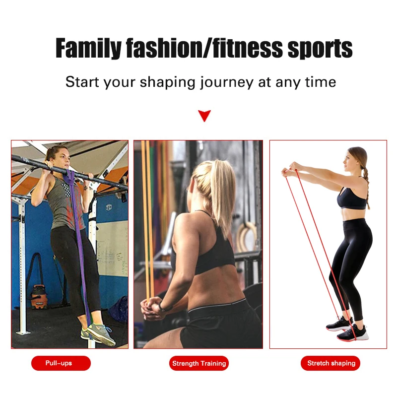 Комплект эспандеров для занятий спортом эластичная резиновая петля пилатеса