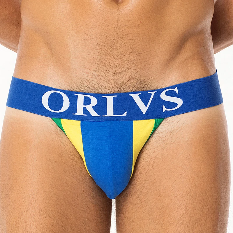 Мужские трусы джоки C желтые брифы из хлопка бандаж стринги сексуальное нижнее