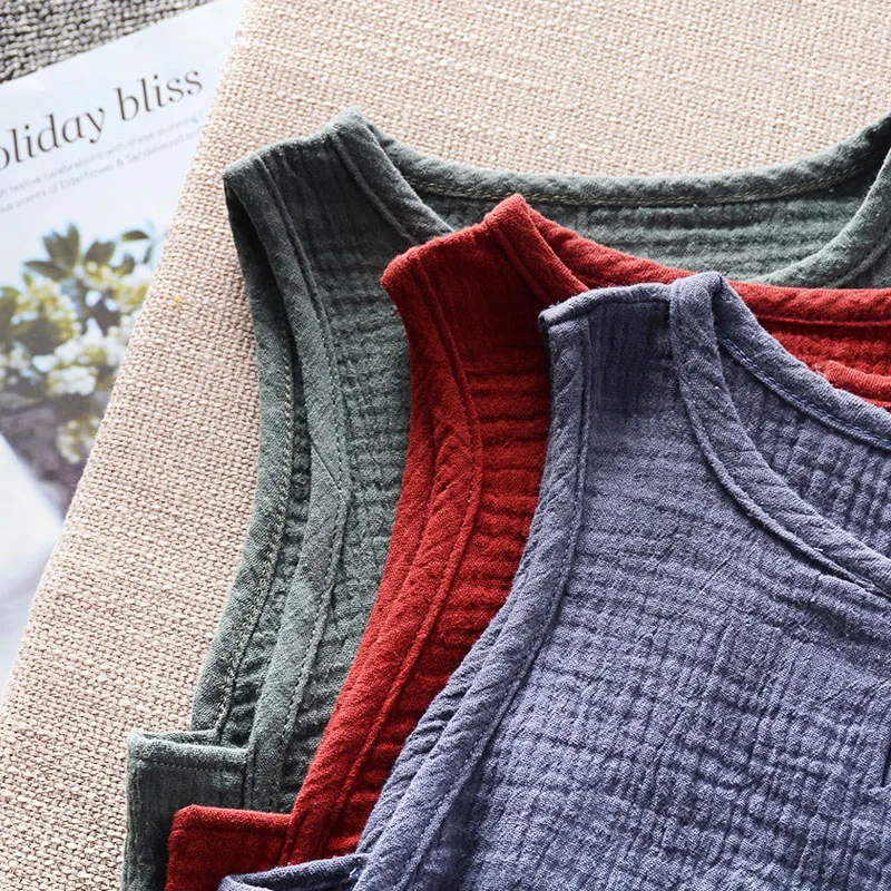 Жилет для маленьких мальчиков топы летняя футболка детская хлопковая льняная