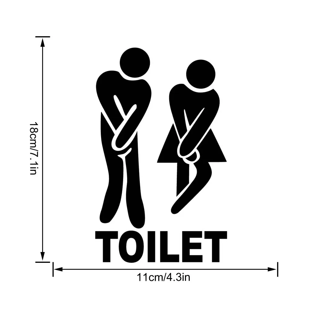 

WC Removable Wall Mural Decals Stickers - Adhesive Wall Decal Sticker for Toilet