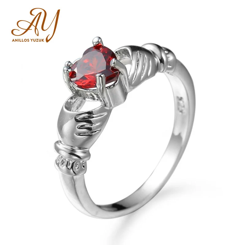 

серебро 925 бижутерия кольцо женское серебро 925 кольцо Женские романтичные кольца в форме сердца Anillos Yuzuk, обручальные кольца из стерлинговог...