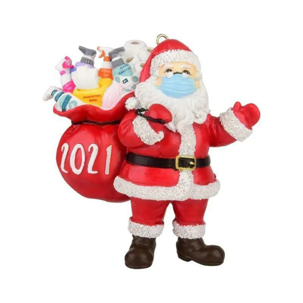 

2021 Christmas Ornament Santa Claus Decorate Xmas Tree Hanging Pendant Home Decoration Accessories Merry Christmas
