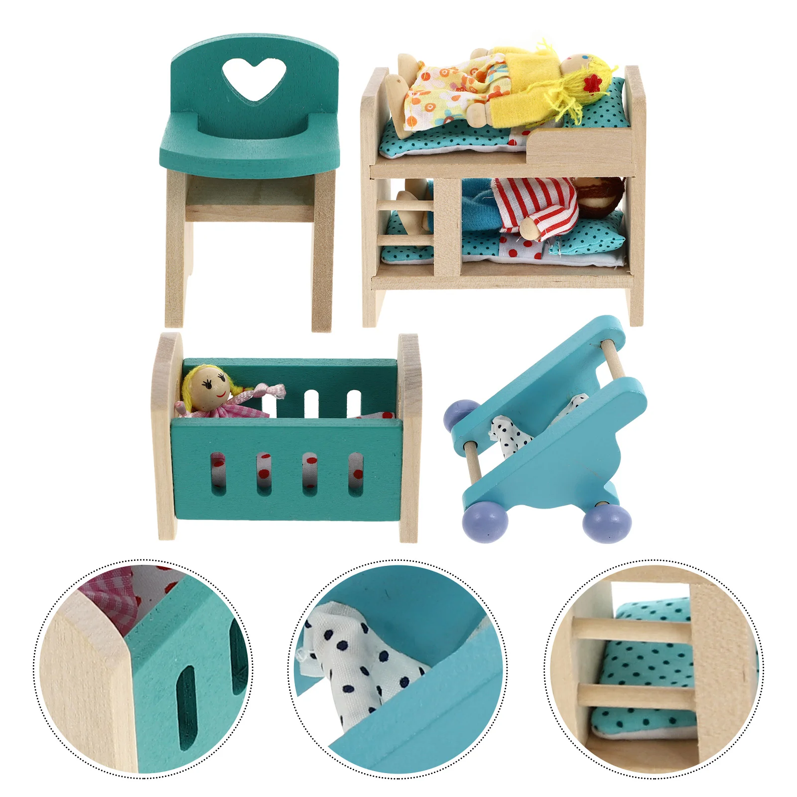 

1 Set of Mini Bedroom Adornments Micro-scene Ornaments Mini Home Accessories