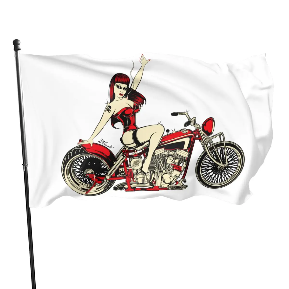 

90x150cm Motorcycle/Ancient/Girl Banner indoor and outdoor decoration