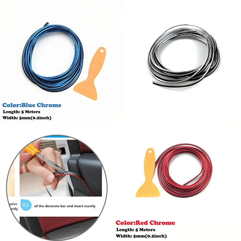 5M Car styling Decoration Chrome Strip For Mitsubishi ASX Outlander Lancer Colt Evolution Pajero Eclipse Cross Grandis Zinger | Автомобили