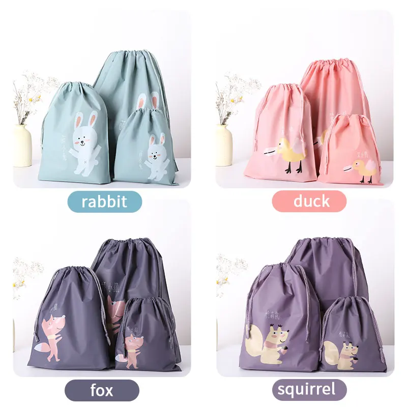 

Liangduo 9pcs Travel Rangement Vetement Waterproof Clothing Drawstring Organizer Underwear Storage Bag Kids Toy Makeup Storge