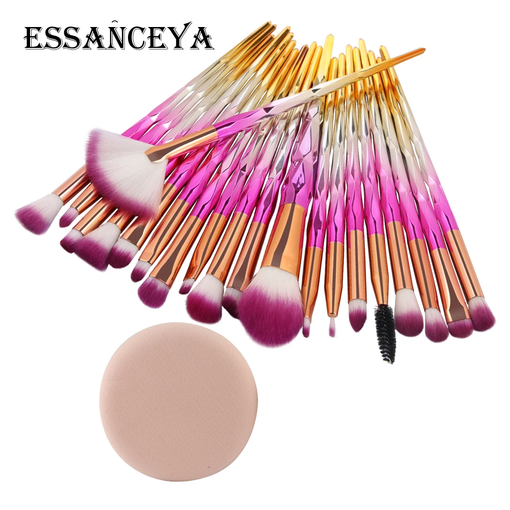 ESSANCEYA Pro, 5-20 шт., алмазные кисти для макияжа, набор, пудра, Тональная основа, румяна, тени для век, губ, косметика, красивые кисти для макияжа, инструменты