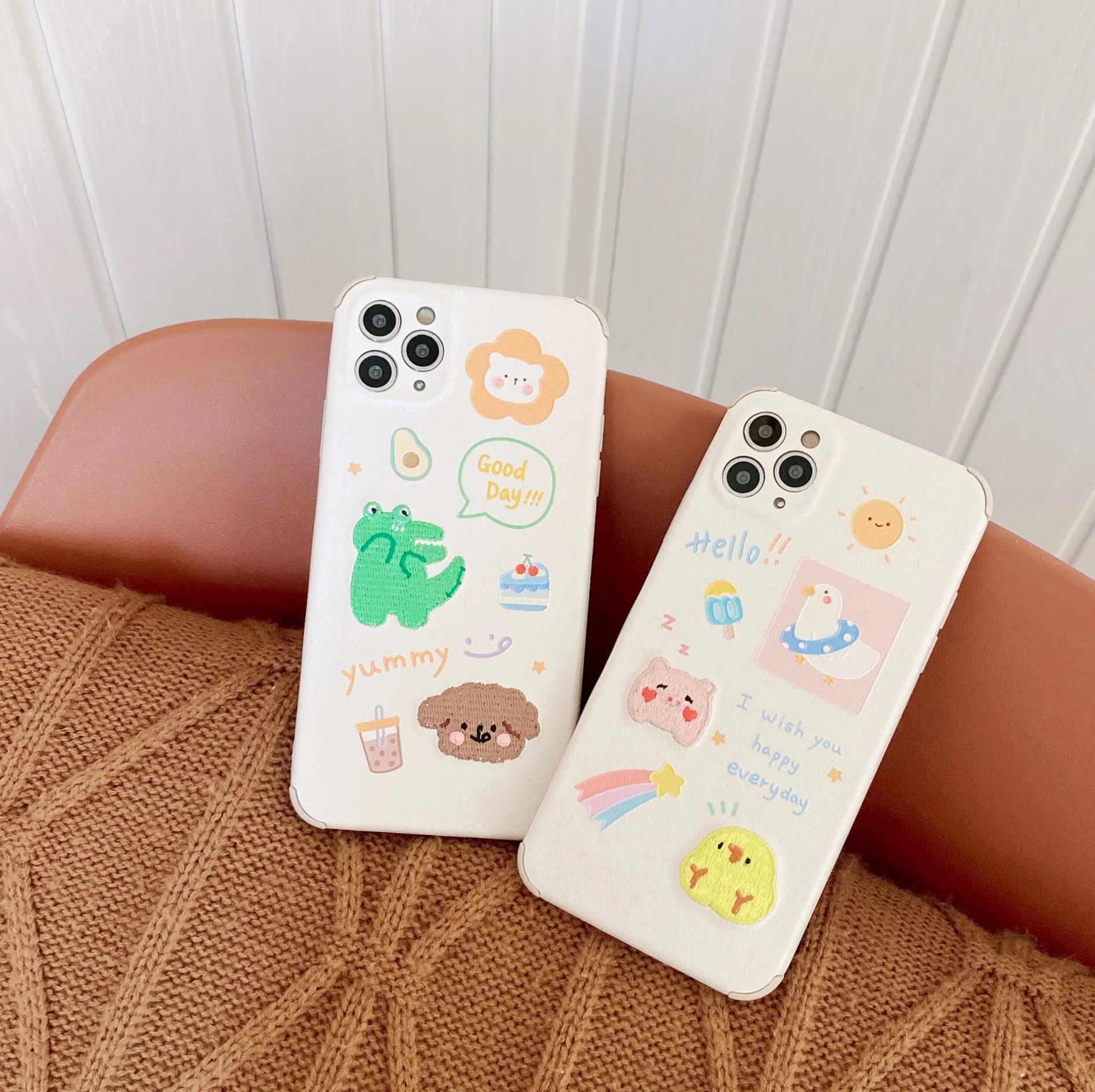 Милый корейский чехол для iPhone 11 Pro Max Xr X Xs 7 8 Plus SE 2020 мягкий силиконовый