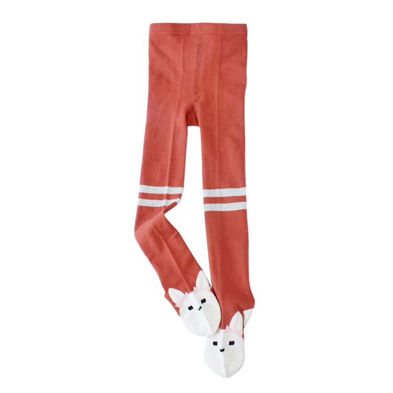 Женские милые детские Мультяшные колготки вязаные чулки осенне зимние теплые