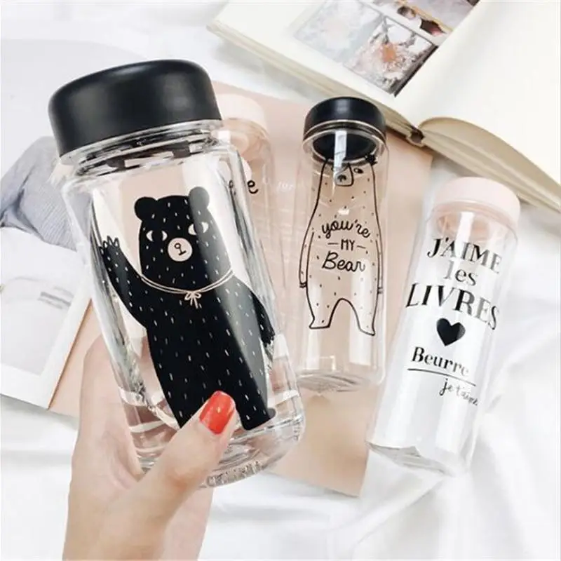 

Creative Fashion Portable Leakproof Cycling Water Bottle Impregnable Plastic Kettle First-class Quality Printed Student Cup