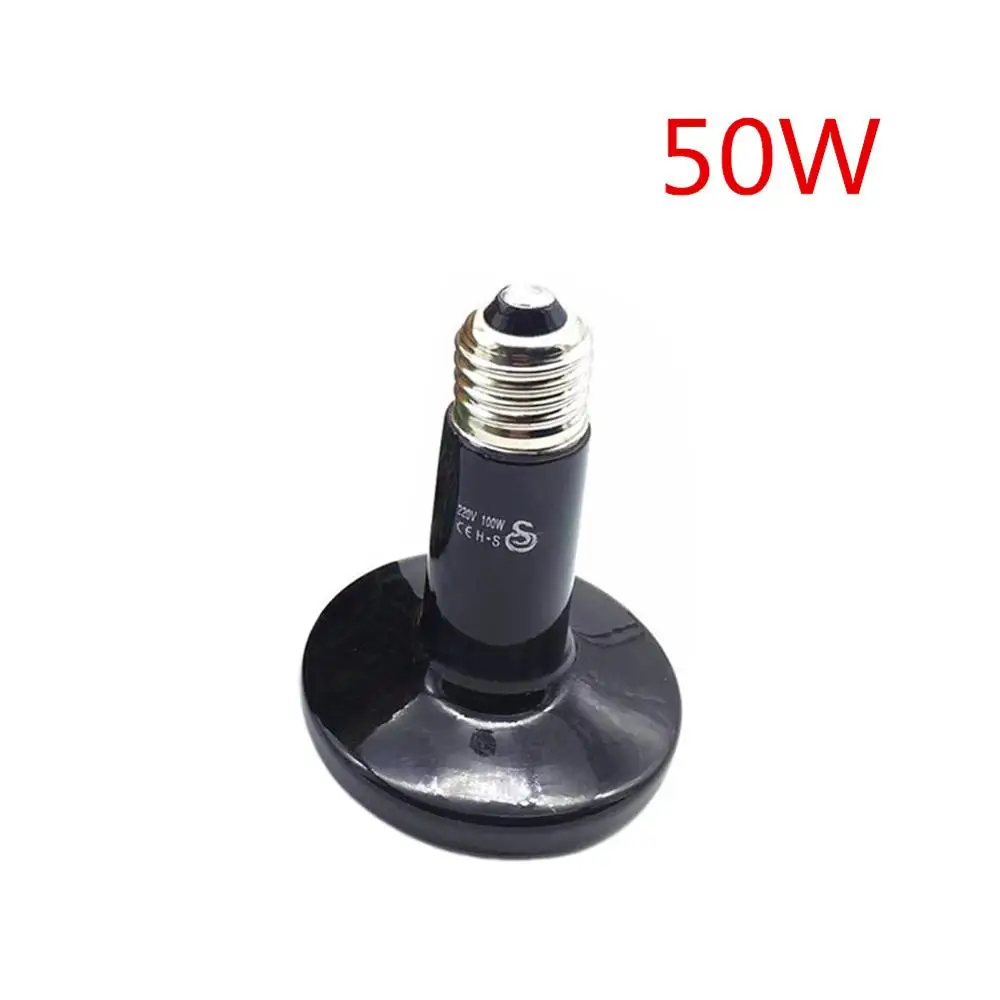1Pc 220V Ceramics Heat Lamp 25W/50W/75W/100W/150W/200W Emitter Heater Pet Reptile Farm Animal Poultry Heat Breeding Light - Цвет: 50W