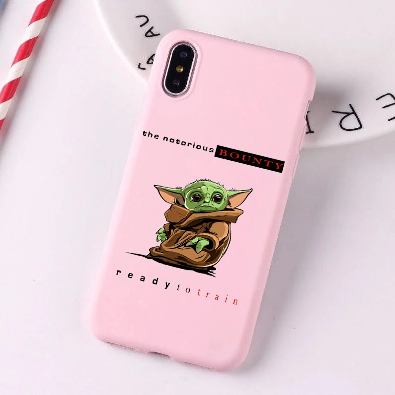 Baby yoda meme милый мягкий силиконовый цветной чехол для телефона для iPhone 6S 7 8 6plus 7 plus 8plus XR XS XSMAX 11 Pro - Цвет: FHSR-24352