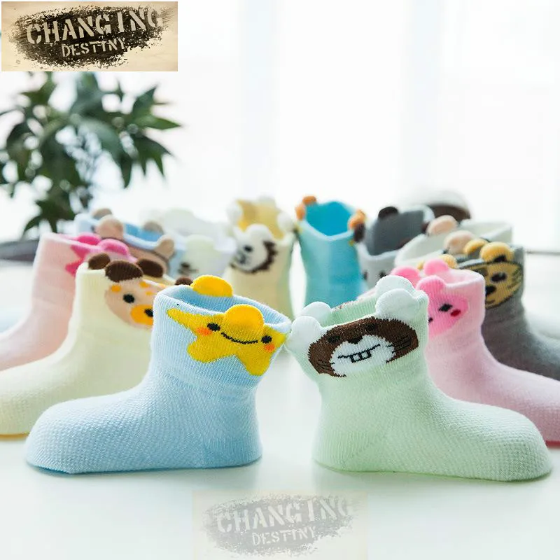 Детские милые Мультяшные носки для новорожденных мальчиков и девочек