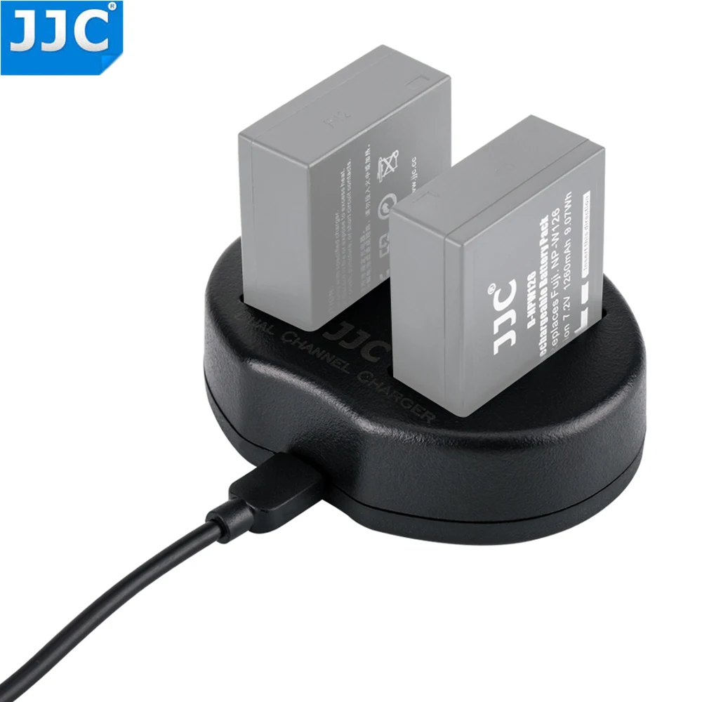 JJC USB двойное зарядное устройство NP-W126 аккумулятор для Fujifilm X-T1/X-Pro1/X-E2/X-E1/X-M1/X-A1/HS50/HS35 литий-ионный