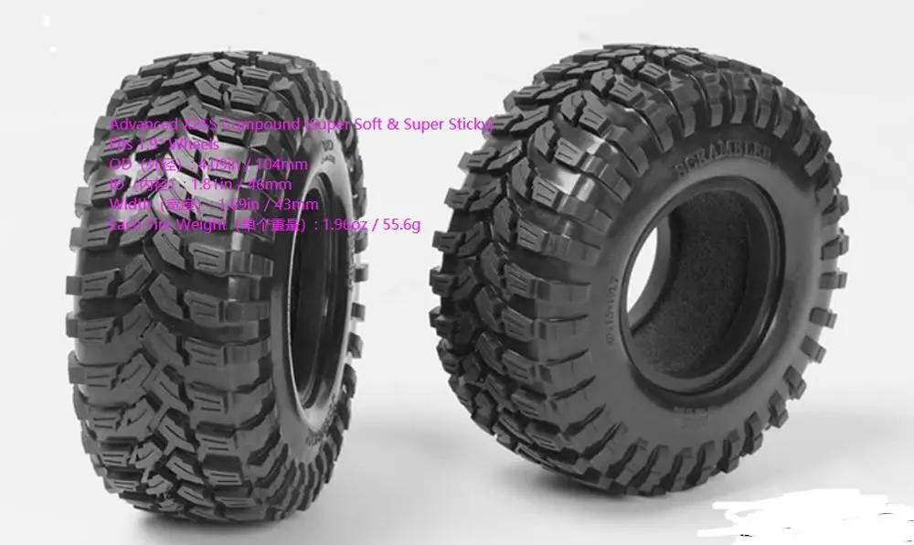 AA010-Z-T0144 120 мм шины 2 шт 1," подходит для Tamiya CC01 RC88WD TF2 D110 SCX10 II ROCK CRALWER 1/10 RC D90 AX90046 AX90047 Cruiser/FJ40 Hulix hpi - Цвет: AA010-Z-T0144