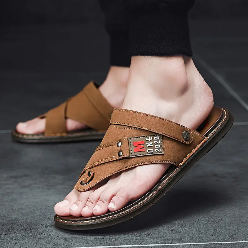 Мужские шлепанцы Нескользящие повседневные пляжные сандалии лето 2021 | Обувь