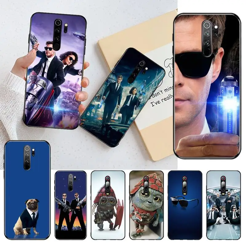 

CUTEWANAN Men In Black International poster TPU black Phone Case Cover Hull for Redmi 8A Note 9 8 8T 7 6 6A 5 Go Pro Redmi 9 K20