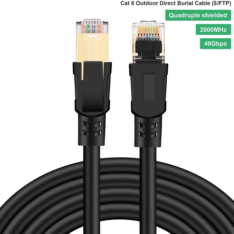 Сетевой кабель Ethernet CAT 8 FTP скорость передачи данных 40 Гбит/с разъемы RJ45
