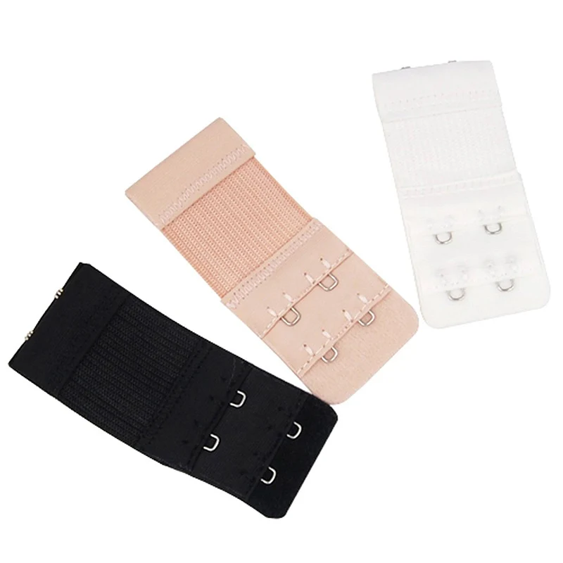 

5Pcs Soft Bra Band Extenders Elastic 2Row 2Hooks Nude Bra Extender Extension Clip On Strap 7.6*3.3 cm