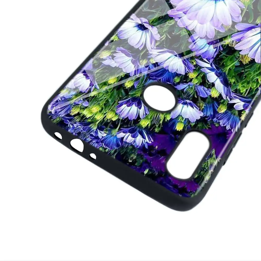Черный глянцевый чехол с цветами и листьями для Xiaomi Redmi Note 8 7 6 5 4X 4 K20 Pro 7A 6A S2 5A Plus