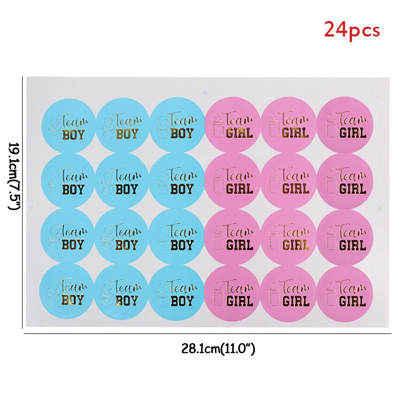 24pcs Sticker 24/100 шт. это мальчик/это девочка круглые этикетки наклейки Пол раскрыть Стикеры s для новорожденных Для вечеринки в честь рождения ребенка вечерние коробка конфет подарок - Цвет: 24pcs Sticker
