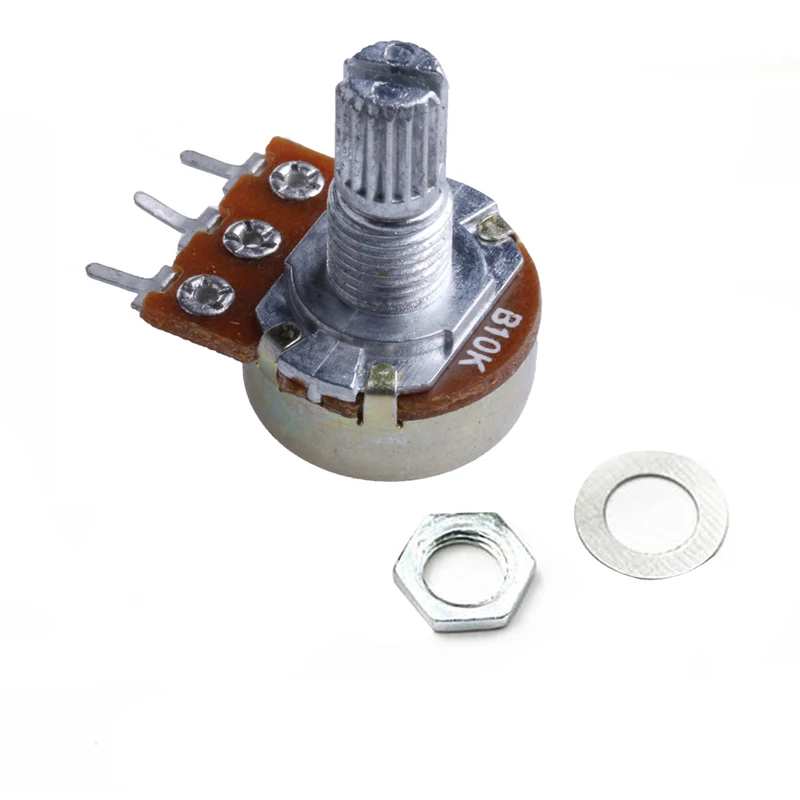 5Pcs B10K ohm Linear Taper Rotary Potentiometer Panel Pot 15mm Hot | Обустройство дома