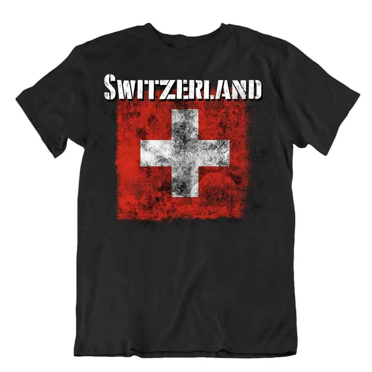 

Switzerland Flag Tshirt T-shirt Tee Top Men's Summer Cotton O-neck Short Sleeves